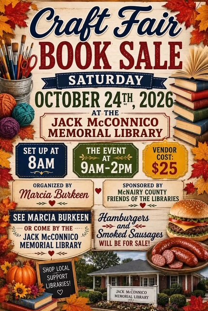 Craft Fair & Book Sale flyer