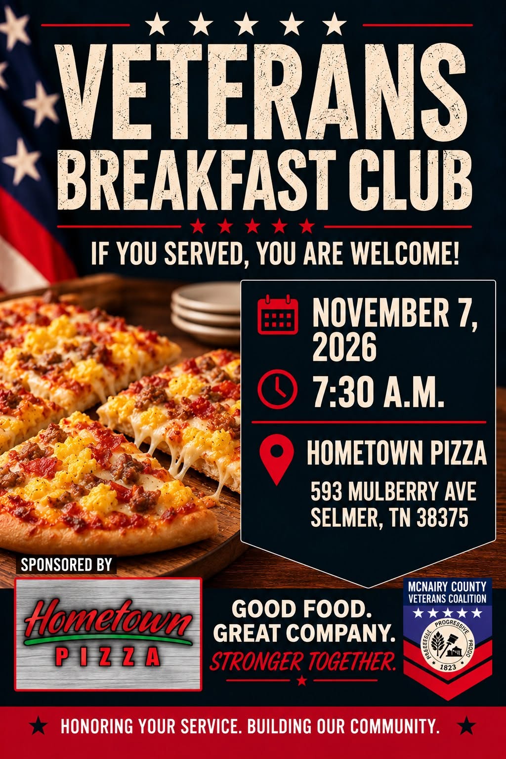 Veterans Breakfast Club flyer